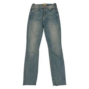 Mother Jeans The Stunner Ankle Fray Tinge Blue Size 24‎ ECU